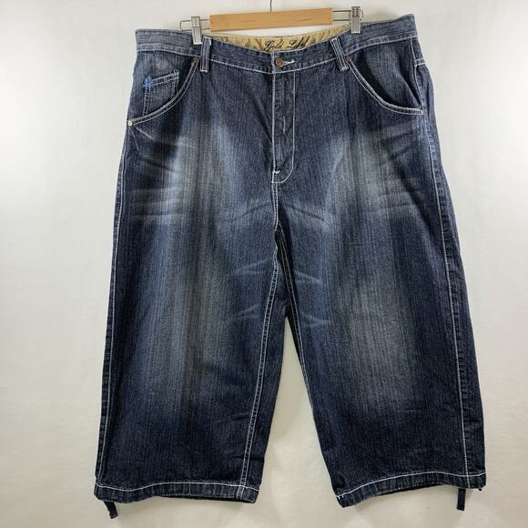 Vibe SGL Gold Label Mens Y2K Long Shorts Sz 42 Below Knee Street Skate Hip Hop - Picture 1 of 15